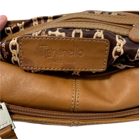 Tignanello Brown Leather Bag Purse - Picture 8 of 12